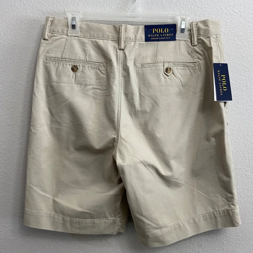 Polo Ralph Lauren Mens 38 Beige Chino Shorts NEW Stretch Classic Fit 9